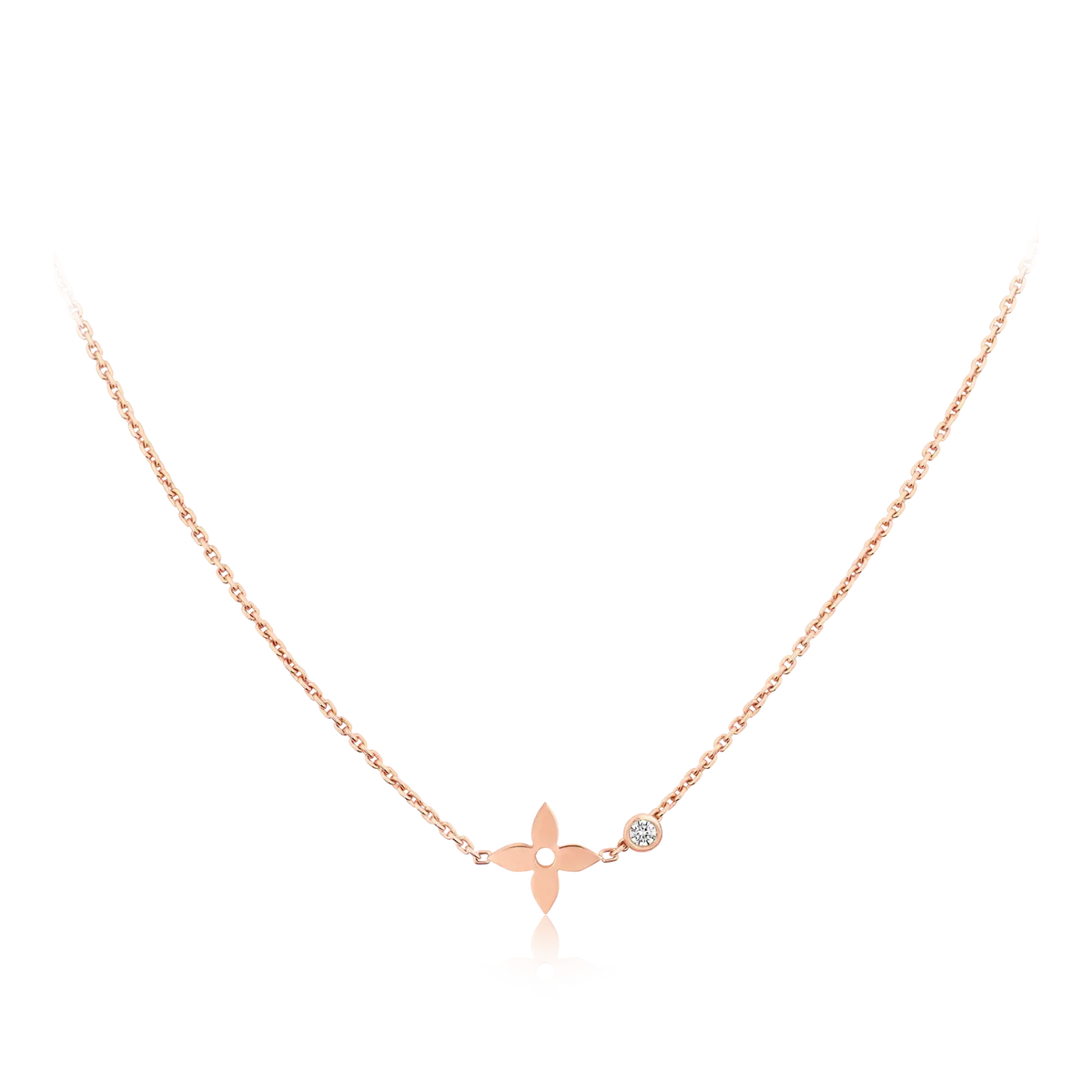[⭐Mirelle]BLOSSOM PENDANT PINK GOLD AND DIAMOND