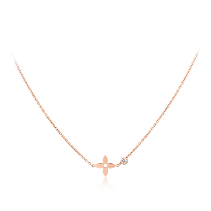 [⭐Mirelle]BLOSSOM PENDANT PINK GOLD AND DIAMOND