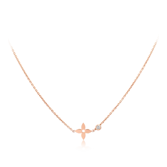 [⭐Mirelle]BLOSSOM PENDANT PINK GOLD AND DIAMOND