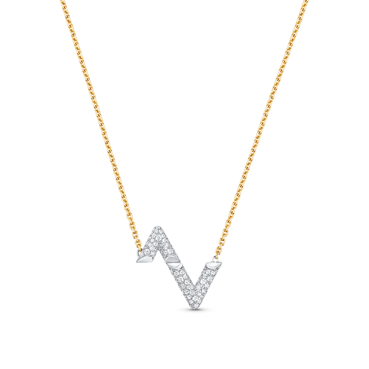 [⭐Mirelle]VOLT SILVER DIAMOND PEDANT NECKLACE