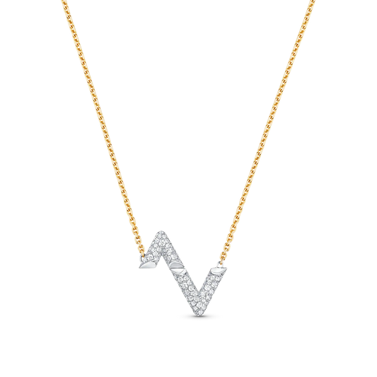 [⭐Mirelle]VOLT SILVER DIAMOND PEDANT NECKLACE
