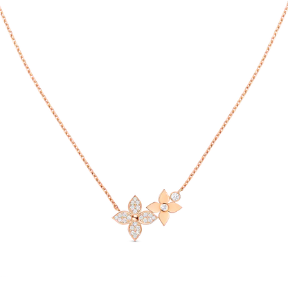 [⭐Mirelle]STAR BLOSSOM NECKLACE PINK GOLD DIAMONDS