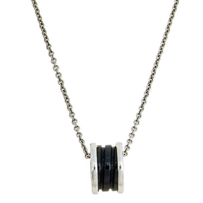 [⭐Mirelle]ZERO 1 BLACK CERAMIC SILVER NECKLACE