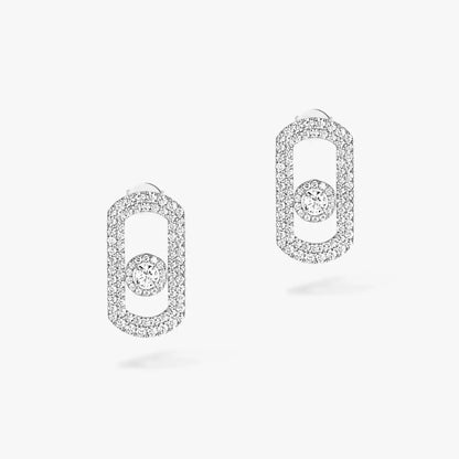 [⭐Mirelle]So Move Pave_-Set Diamond Earrings in Silver