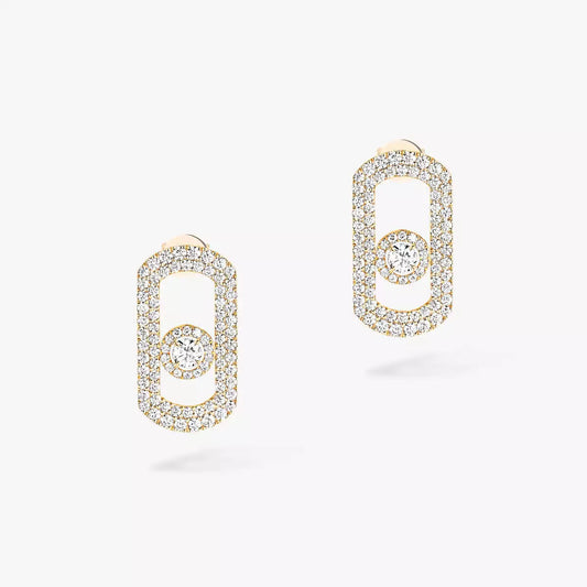 [⭐Mirelle]So Move Pave_-Set Diamond Earrings in Silver