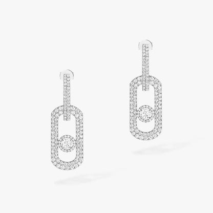 [⭐Mirelle]So Move XL Pave_-Set Diamond Pendant Earrings