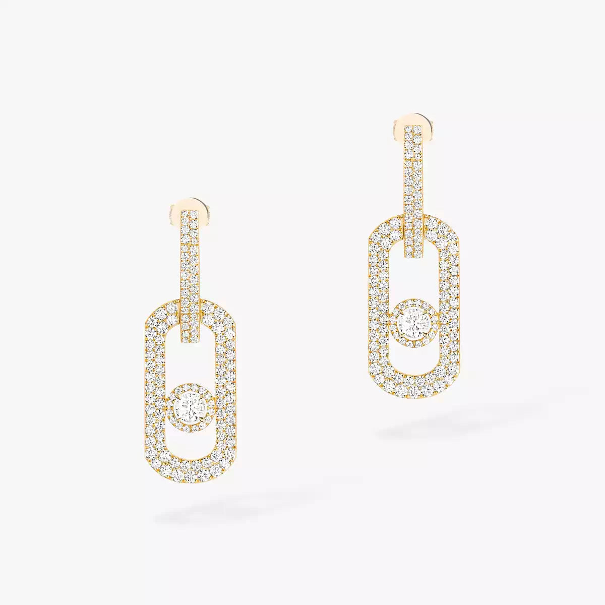 [⭐Mirelle]So Move XL Pave_-Set Diamond Pendant Earrings