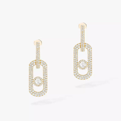 [⭐Mirelle]So Move XL Pave_-Set Diamond Pendant Earrings