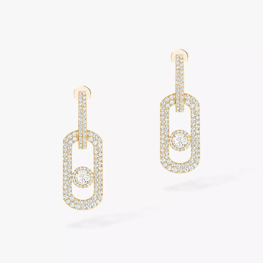 [⭐Mirelle]So Move XL Pave_-Set Diamond Pendant Earrings