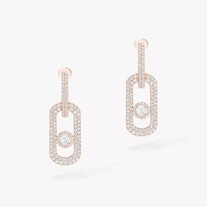[⭐Mirelle]So Move XL Pave_-Set Diamond Pendant Earrings
