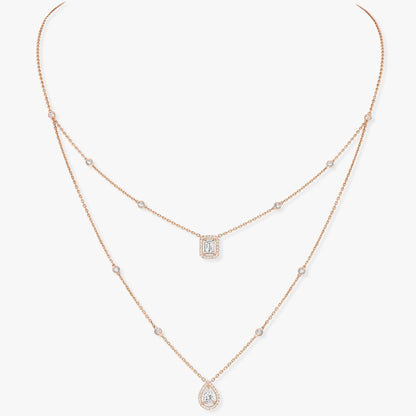 [⭐Mirelle]MY TWIN 2 ROW DIAMOND NECKLACE