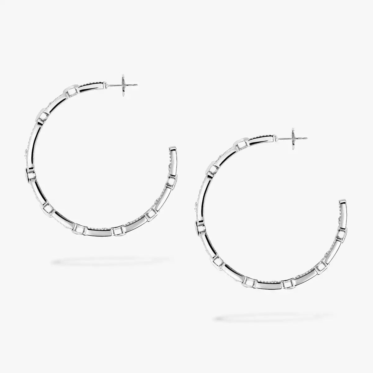 [[⭐Mirelle]Move Link Diamond Hoop Earrings