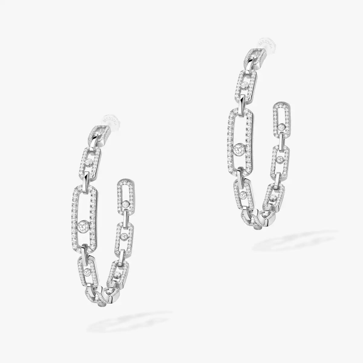 [[⭐Mirelle]Move Link Diamond Hoop Earrings