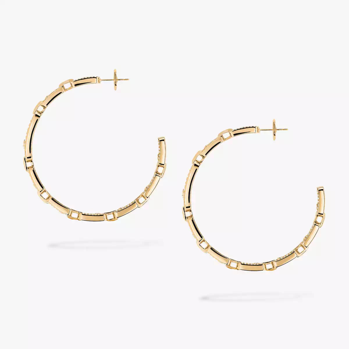 [[⭐Mirelle]Move Link Diamond Hoop Earrings
