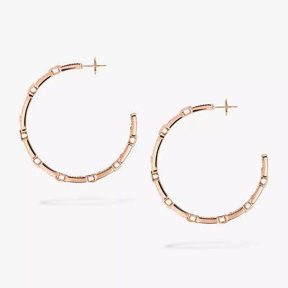 [[⭐Mirelle]Move Link Diamond Hoop Earrings