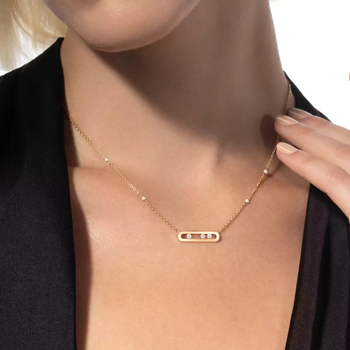 [⭐Mirelle] Baby Move Gold Diamond Necklace