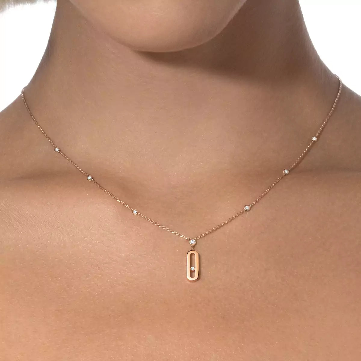 [⭐Mirelle] Move Uno Gold Diamond Long Necklace