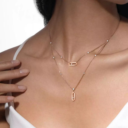 [⭐Mirelle] Move Uno Diamond Necklace