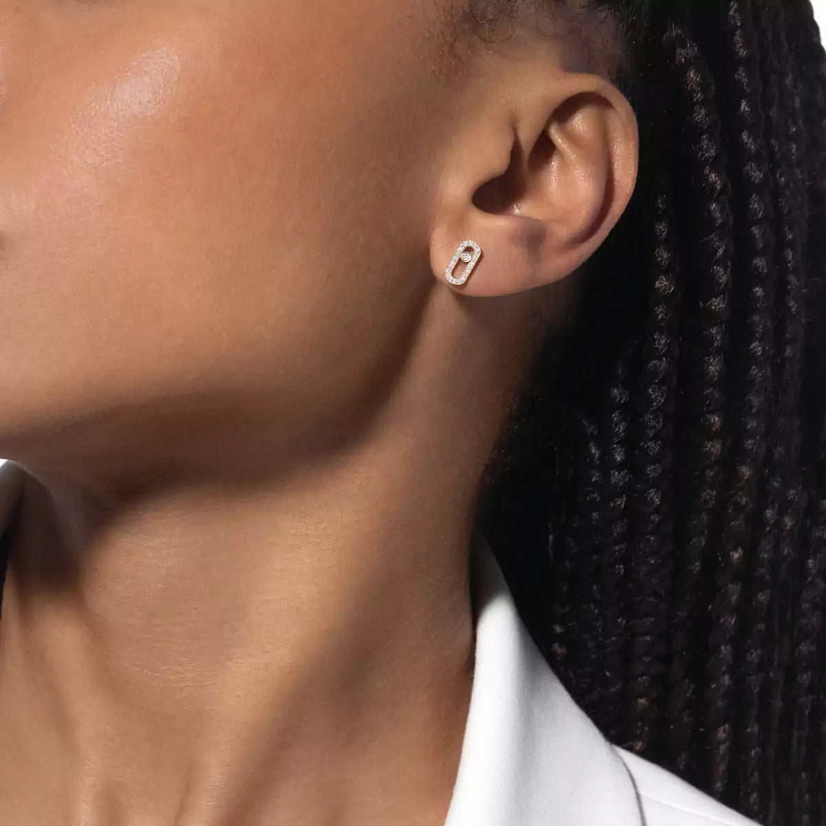 [⭐Mirelle]Move Uno Diamond Earrings