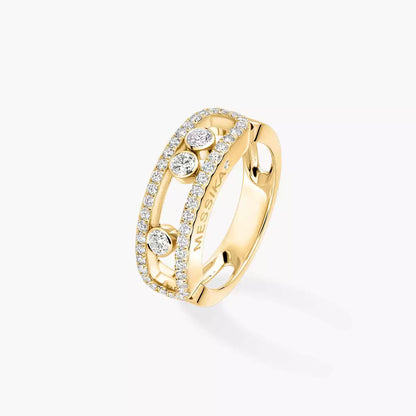 [⭐Mirelle] Move Gold Diamond Pave_ Ring