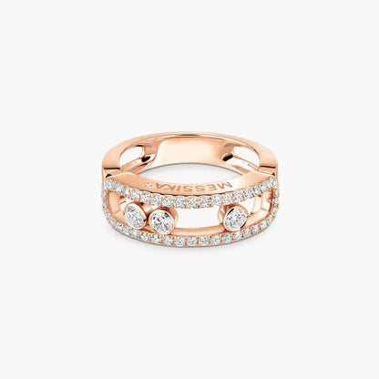 [⭐Mirelle] Move Gold Diamond Pave_ Ring