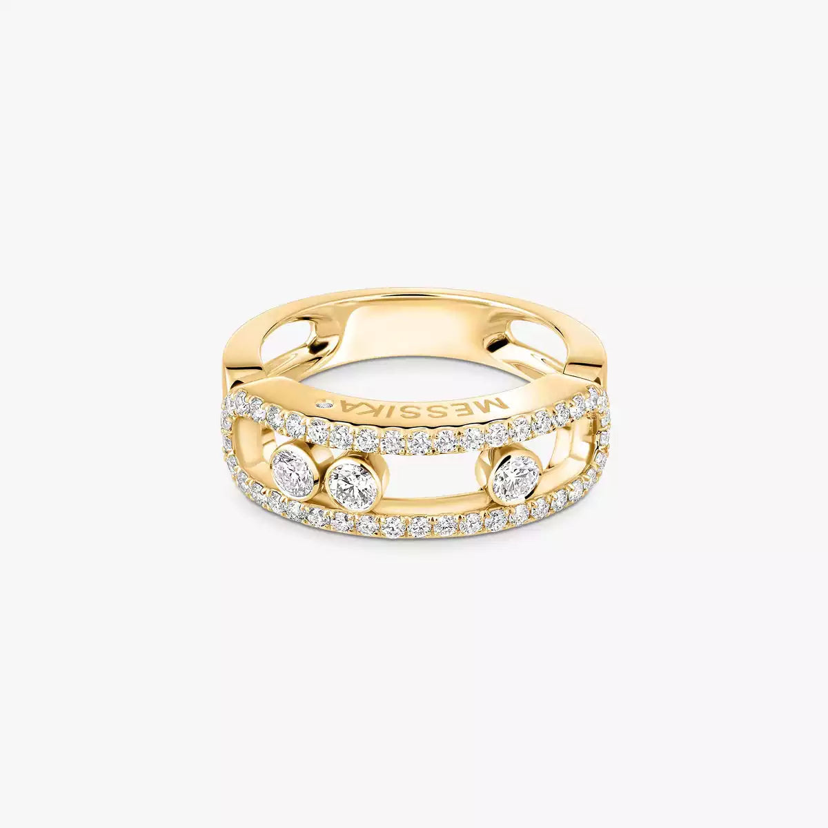 [⭐Mirelle] Move Gold Diamond Pave_ Ring