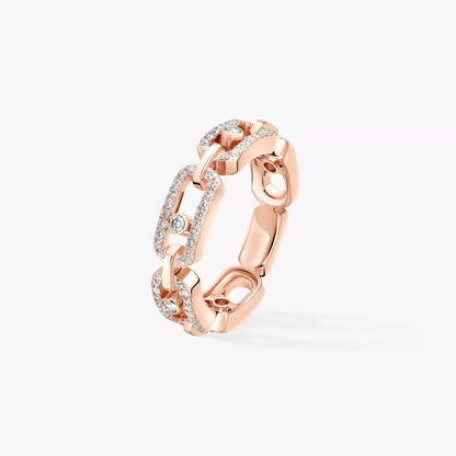 [⭐Mirelle]Move Link Pave_-Set Diamond Ring in Gold
