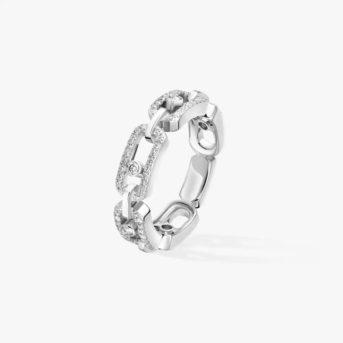 [⭐Mirelle]Move Link Pave_-Set Diamond Ring in Gold