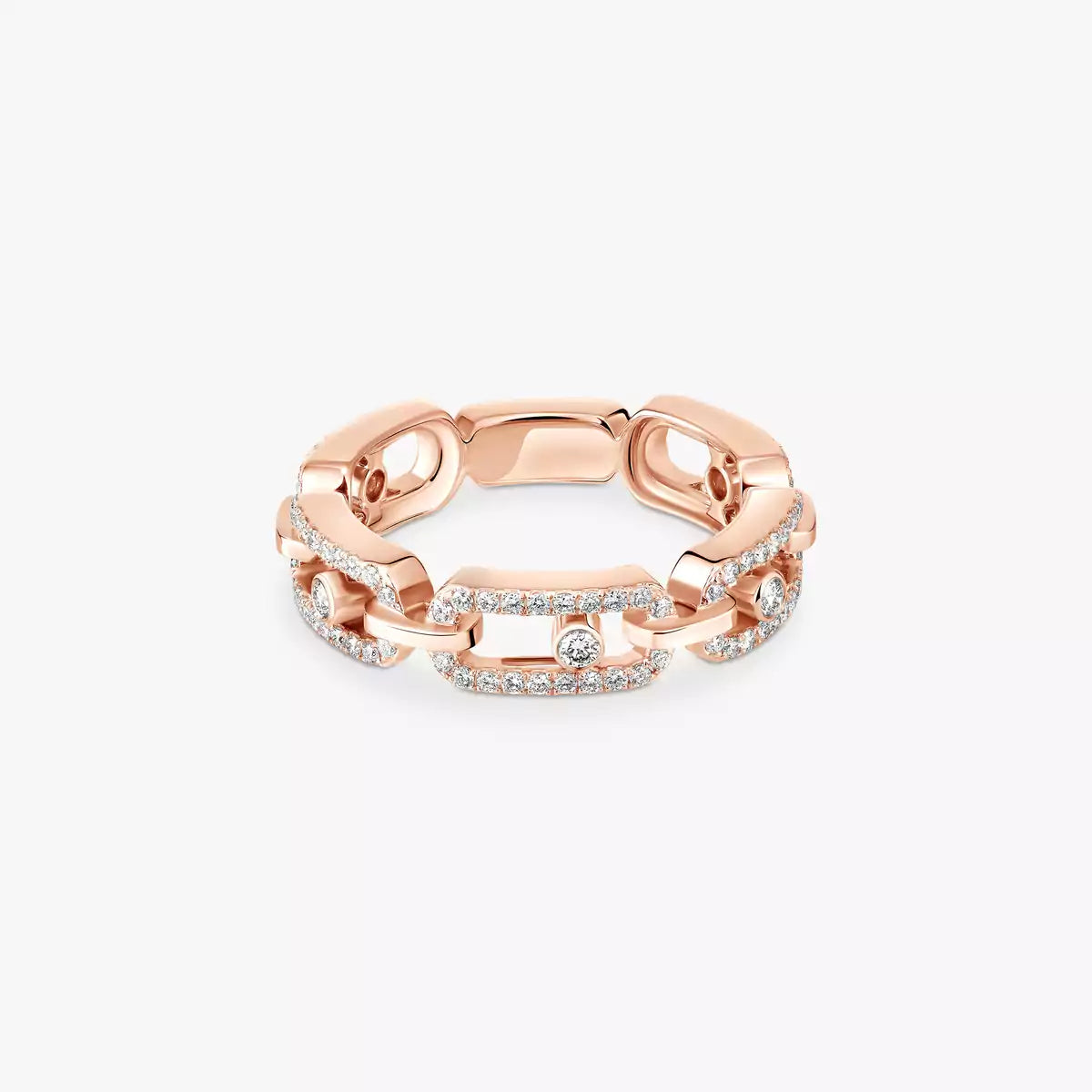 [⭐Mirelle]Move Link Pave_-Set Diamond Ring in Gold