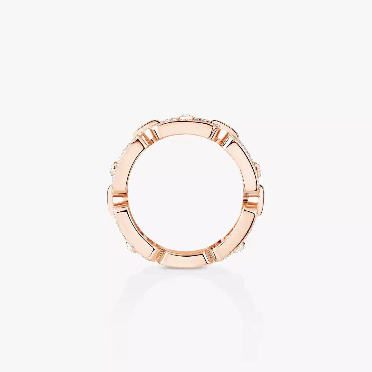 [⭐Mirelle]Move Link Pave_-Set Diamond Ring in Gold