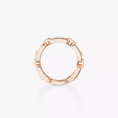 [⭐Mirelle]Move Link Pave_-Set Diamond Ring in Gold