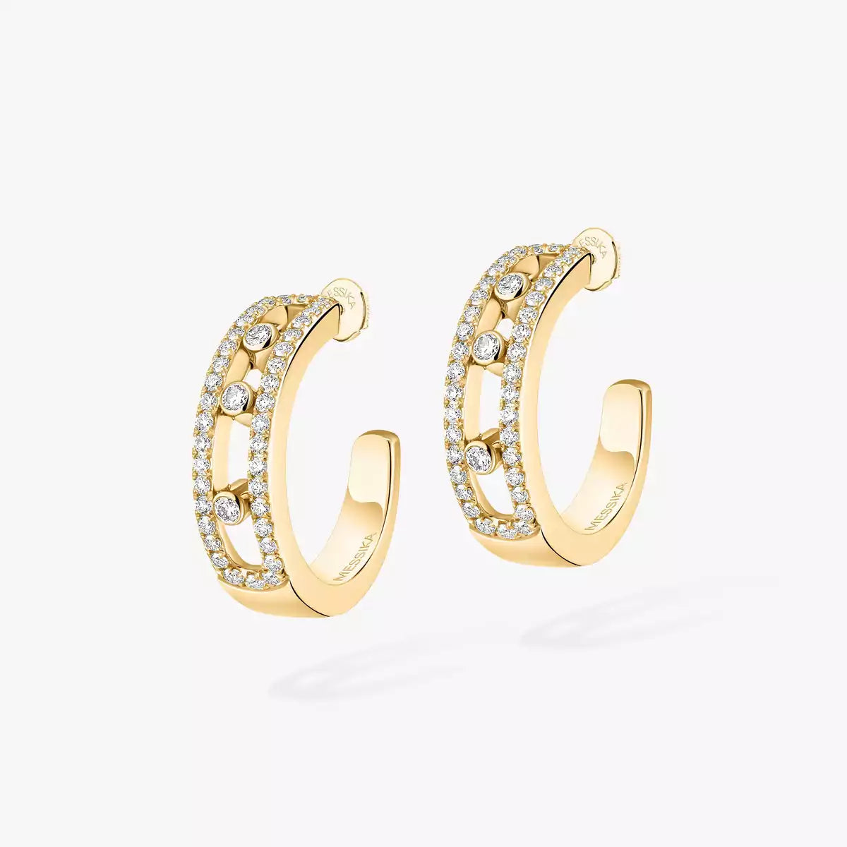 [⭐Mirelle]Diamond Pave_ Hoop Earrings Move