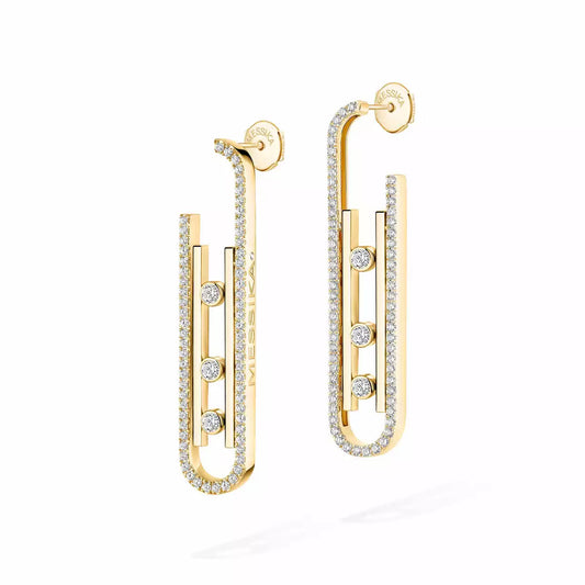 [⭐Mirelle]Diamond Pendant Earrings Move 10Th