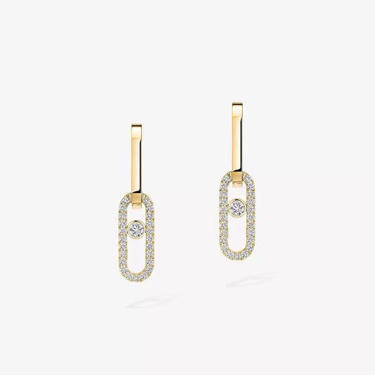 [⭐Mirelle]Move Link Diamond Earrings