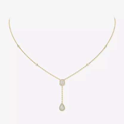 [⭐Mirelle]Gold Diamond Tie Necklace