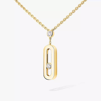 [⭐Mirelle] Move Uno Gold Diamond Long Necklace