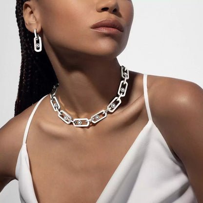 [⭐Mirelle] So Move XL Diamond Hoop Earring
