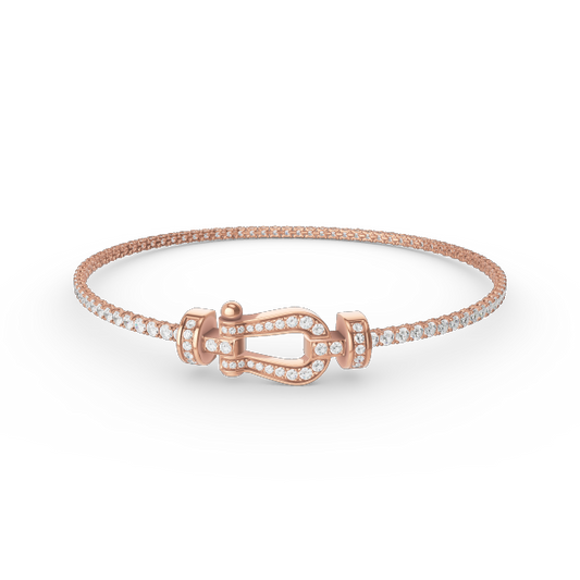 [⭐Mirelle]FORCE  HORSESHOE  DIAMOND TENNIS BRACELET