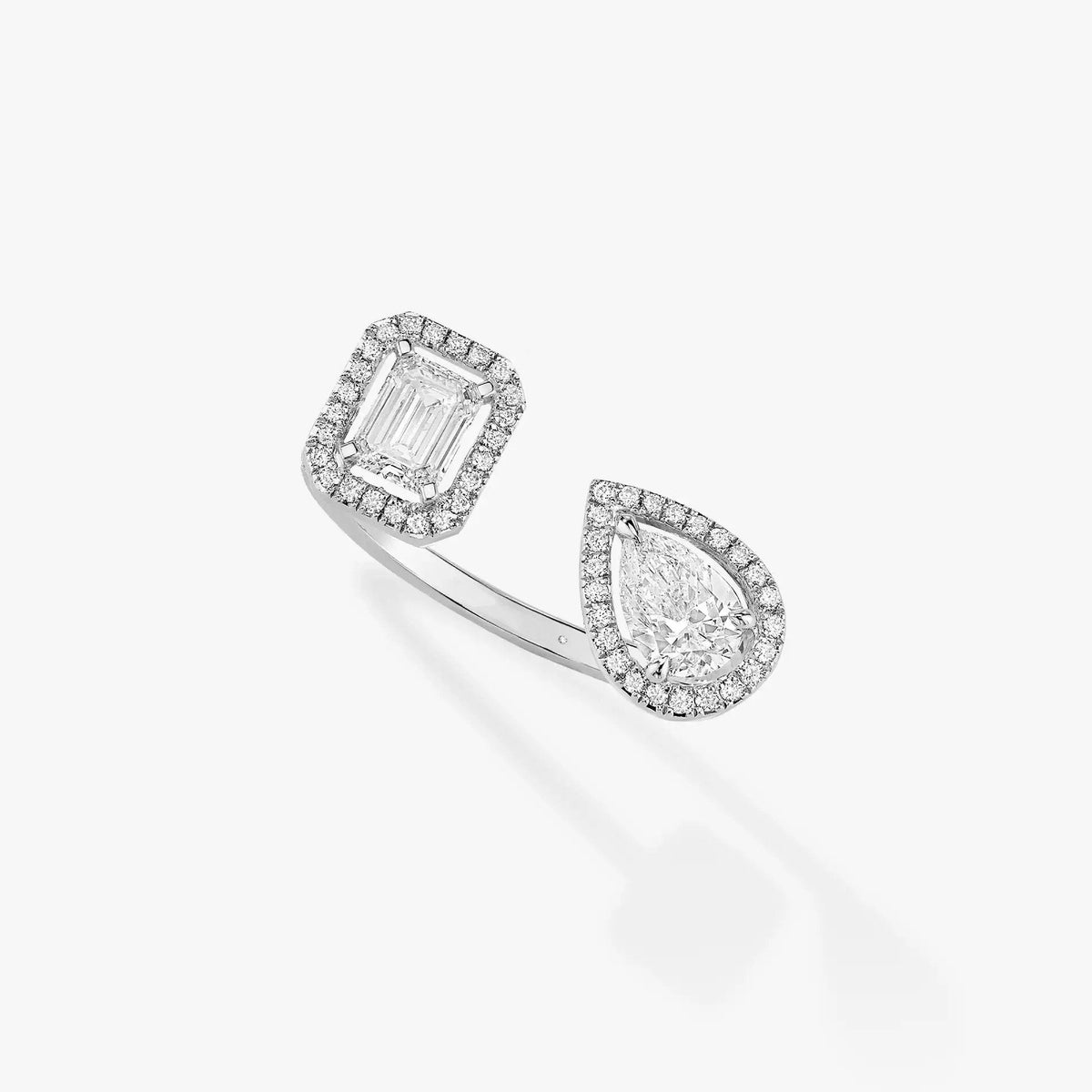 [⭐Mirelle]MY TWIN TOI & MOI SILVER DIAMOND RING