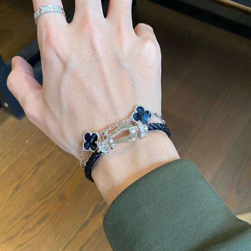 [⭐Mirelle]CLOVER 5 MOTIF PIETERSITE BRACELET COLLECTION