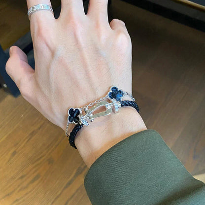 [⭐Mirelle]CLOVER 5 MOTIF PIETERSITE BRACELET COLLECTION