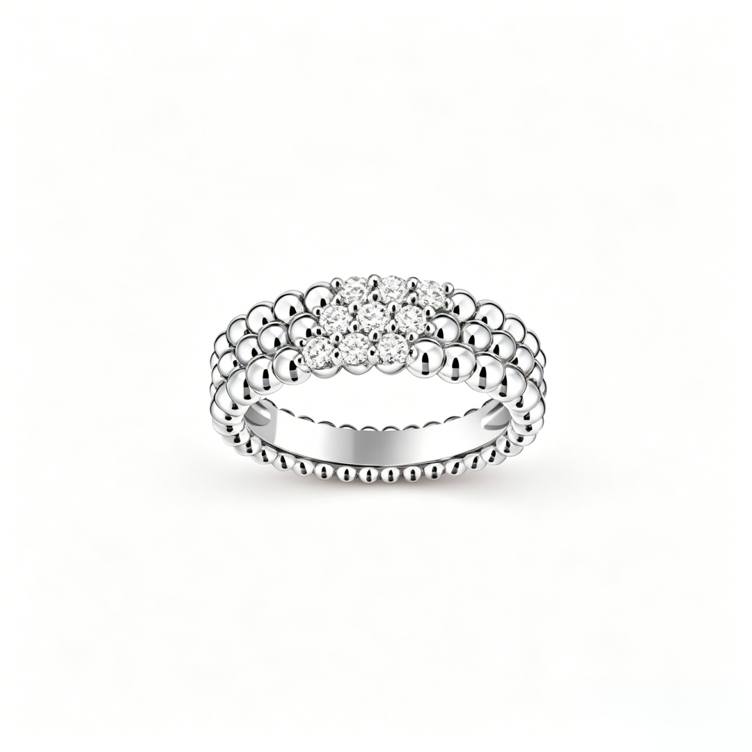 [⭐Mirelle] THREE-ROW DIAMOND RING