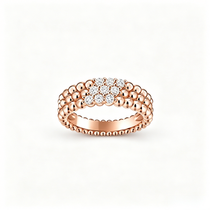 [⭐Mirelle] THREE-ROW DIAMOND RING