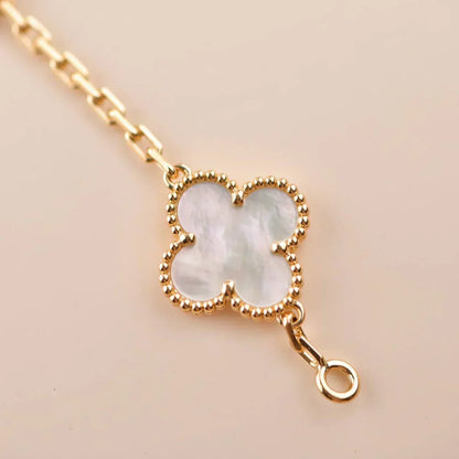 [⭐Mirelle]CLOVER WHITE PEARL MOP 5 MOTIF BRACELET COLLECTION