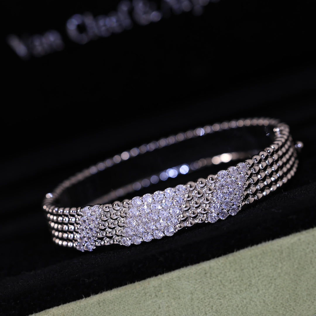 [⭐Mirelle]  FIVE-ROW DIAMOND BRACELET