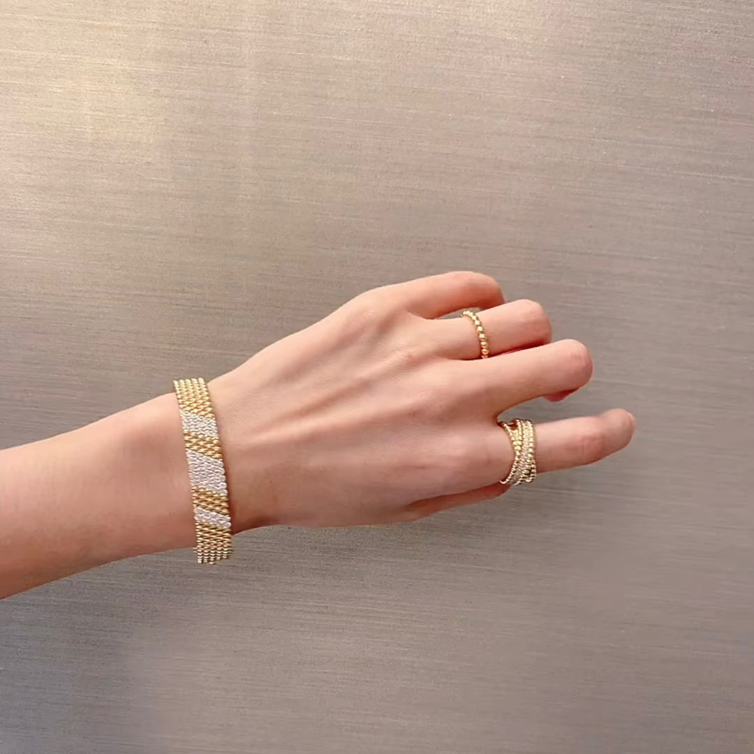 [⭐Mirelle]  FIVE-ROW DIAMOND BRACELET