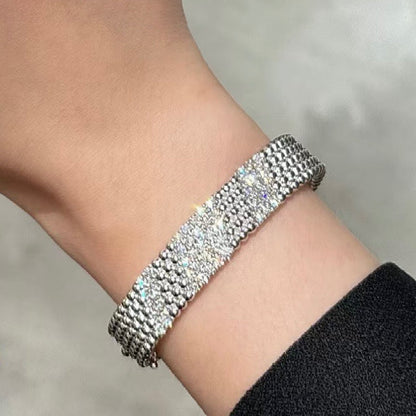 [⭐Mirelle]  FIVE-ROW DIAMOND BRACELET