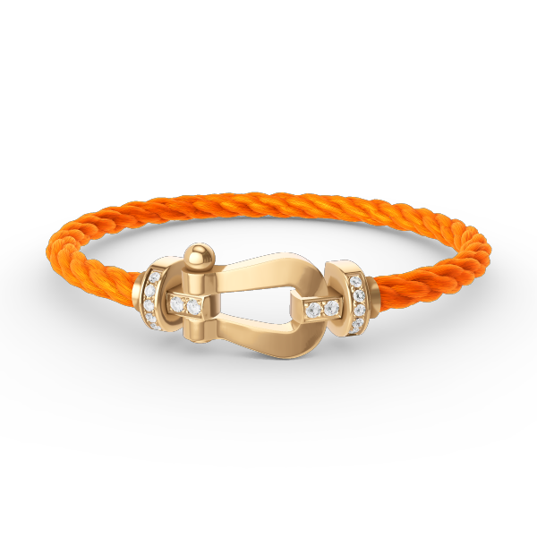 [⭐Mirelle]FORCE LARGE HORSESHOE HALF DIAMOND BRACELET GOLD