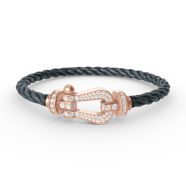 [⭐Mirelle]FORCE LARGE HORSESHOE FULL DIAMOND BRACELET ROSE GOLD