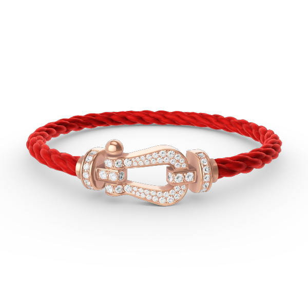 [⭐Mirelle]FORCE LARGE HORSESHOE FULL DIAMOND BRACELET ROSE GOLD